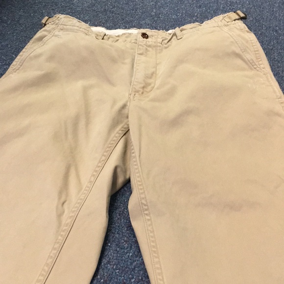 distressed khaki pants